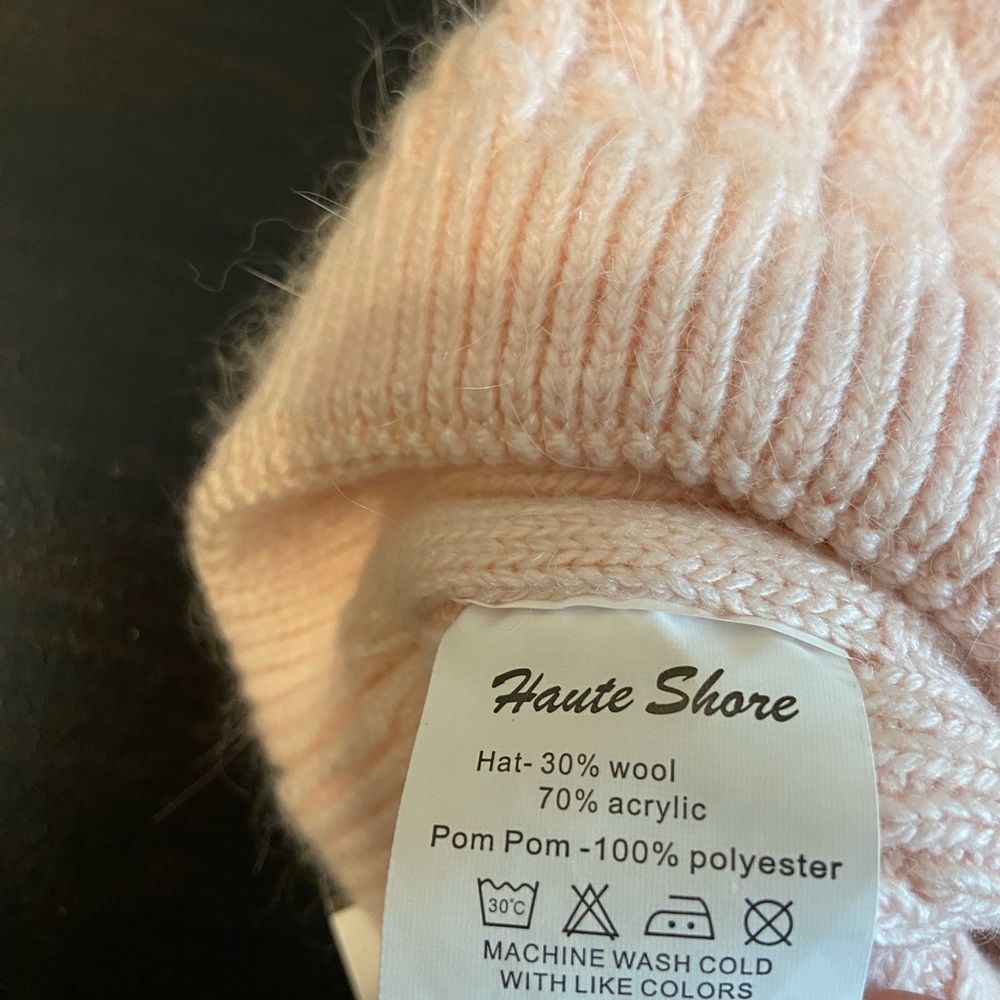 NWT HAUTE SHORE WOOL BLEND SLOUCHY BEANIE PINK HAT - Picture 7 of 8